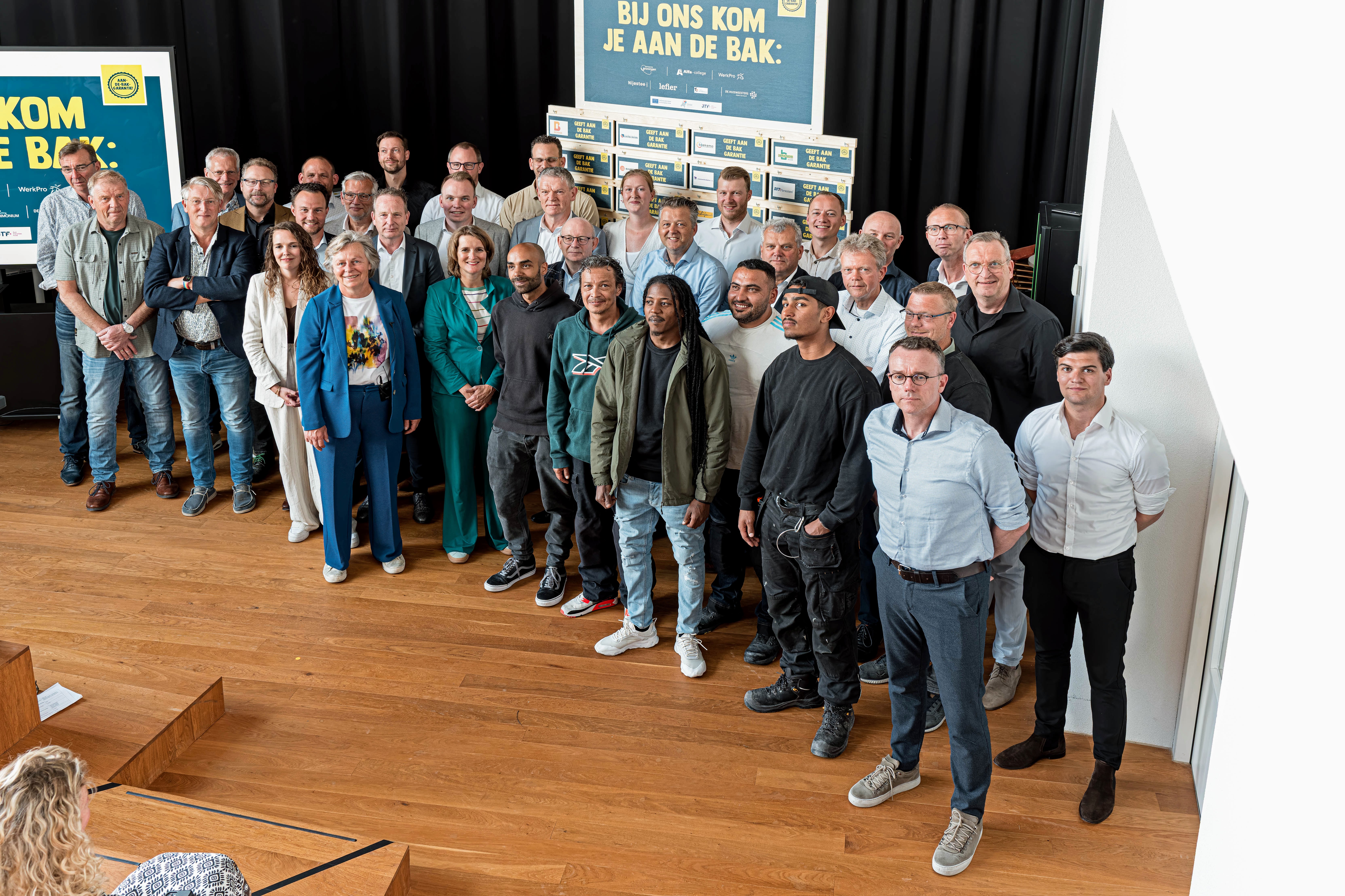 Groepsfoto van de deelnemers van de Aandebakgarantie